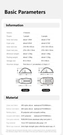 Barraca de Camping,Tenda para 2 Pessoas Ultraleve 20D para Acampamento,Pescas, à Prova D'água.