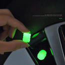 Tampas de válvula do pneu do carro, tampa do ar, fluorescente, segurança, tampa do núcleo para caminhão, SUV, motocicletas, bicicleta, luminoso, 4 pcs