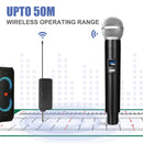 Microfone Uhf Sem Fio Dual Handheld,Microfone Dinâmico Para Karaoke,Microfone Com Receptor Recarregável,Para o Discurso da Festa de Casamento,Clube ou Igreja.