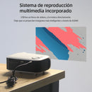 Mini Projetor Home Theater Portátil 3D,Vídeo LED, Projetor de Laser Beamer 4K 1080P Via HD,Port Smart,TV BOX