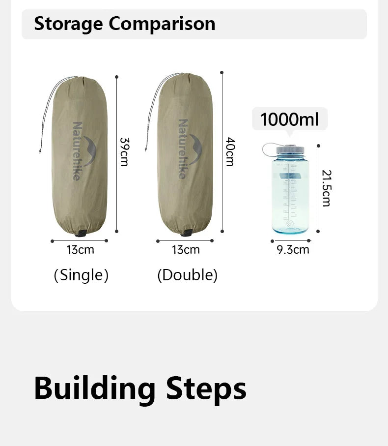 Barraca de Camping,Tenda para 2 Pessoas Ultraleve 20D para Acampamento,Pescas, à Prova D'água.