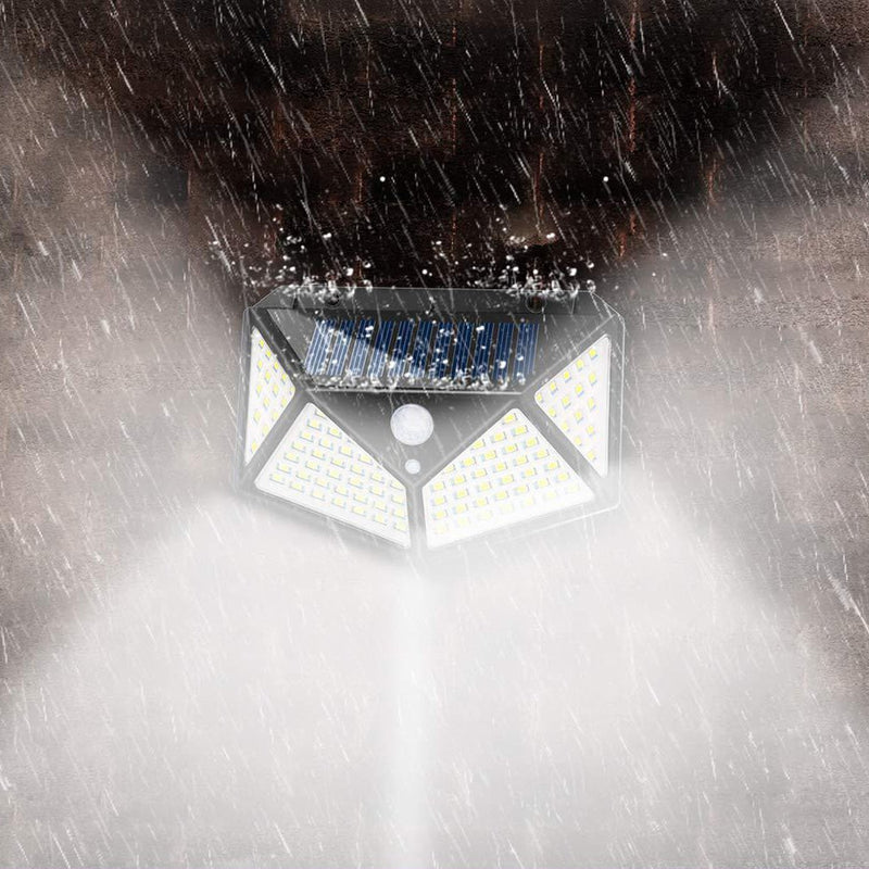 Luz Solar LED 100,de Carregamento ao Ar Livre,Com Sensor e a Prova D`Água.