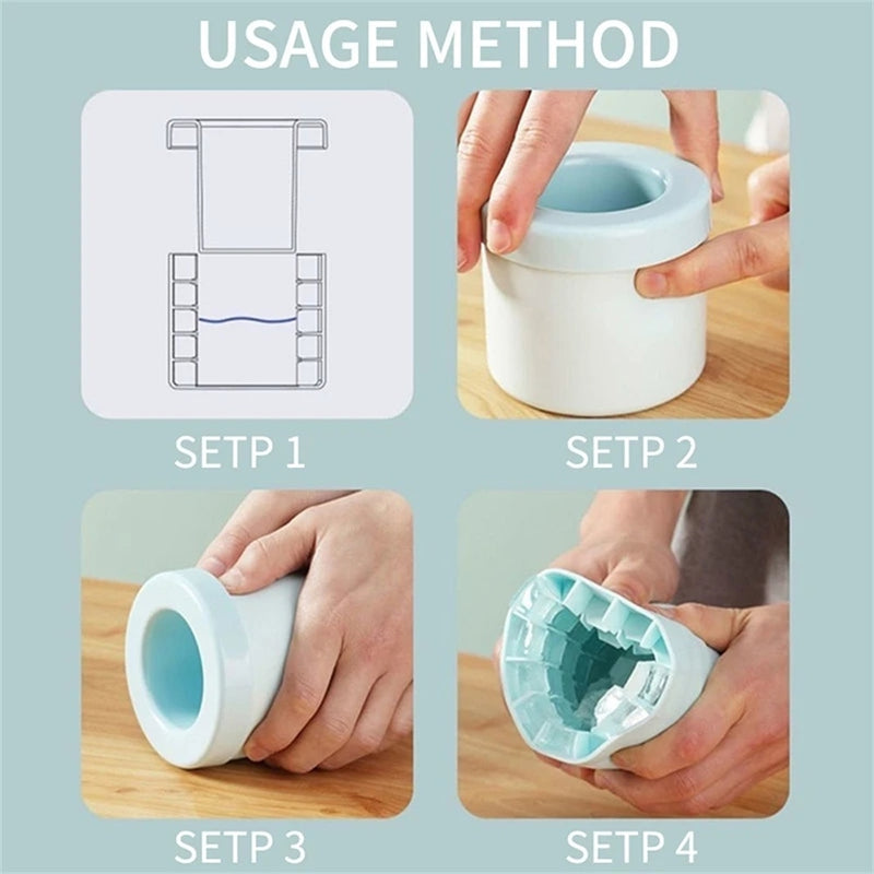 Molde de Cubo de Gelo de Silicone Redondo,Design Criativo para Festa.