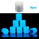 Tampas de válvula do pneu do carro, tampa do ar, fluorescente, segurança, tampa do núcleo para caminhão, SUV, motocicletas, bicicleta, luminoso, 4 pcs