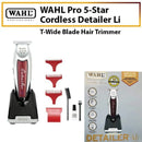 Máquina Oficial Wahl 8171 Profissional 5 Estrelas Sem Fio Detailer, Aparador de Cabelo Extra ,Máquina de Cortar Cabelo Com Suporte de Carregamento.