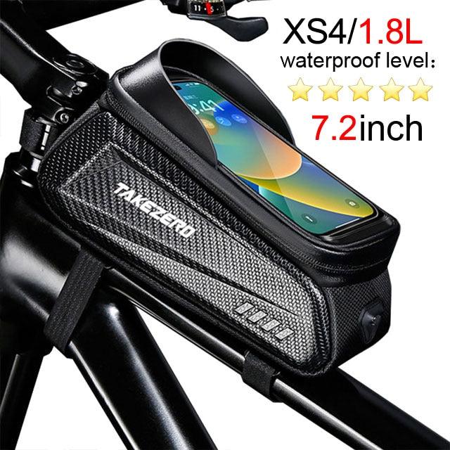 Case Para Por Na Bicicleta ele Protege a Tela Do Celular Sensível ao toque,à prova d`água ciclismo topo tubo dianteiro quadro mtb road bike saco 7.2 caso do telefone acessórios da bicicleta