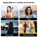 Tripé Telescópico com Luz de Preenchimento,Telefone Selfie Vara sem Fio BluetoothPortátil, Huawei, iPhone 13, Android, Xiaomi, Novo.