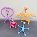 Girafa Ventosa Pop Tubos para Crianças, Telescópica Girafa Fidget Brinquedos,Fole sensorial, Anti-Stress Squeeze Toy, alívio do estresse