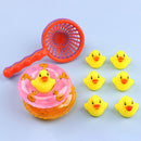 Brinquedos de Banho Flutuantes Para Crianças, Mini Anéis de Natação,Patos Amarelos,Rede de Pesca,Brinquedos Para Crianças,Diversão Aquática,5 Peças Por Conjunto