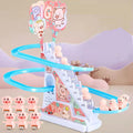 Pista Corrediça Elétrica,Brinquedo Para Meninos ou Meninas,os Patos Sobem as Escadas,Brinquedo do Bebê,Luzes LED,Música,Montanha Russa.