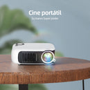 Mini Projetor Home Theater Portátil 3D,Vídeo LED, Projetor de Laser Beamer 4K 1080P Via HD,Port Smart,TV BOX
