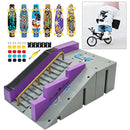 Brinquedos de Scooter de Dedo,de Duas Rodas,Mini Skates Conjuntos de Peças de Rampa,Dedo Bmx,Dedo Fingerboard,Deck de Skate,Brinquedos do Momento.