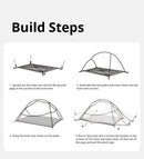 Barraca de Camping,Tenda para 2 Pessoas Ultraleve 20D para Acampamento,Pescas, à Prova D'água.