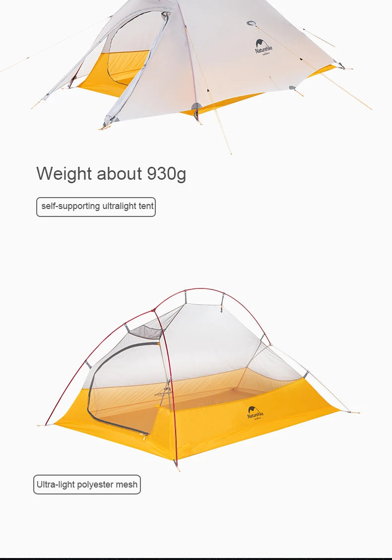 Barraca de Camping,Tenda para 2 Pessoas Ultraleve 20D para Acampamento,Pescas, à Prova D'água.