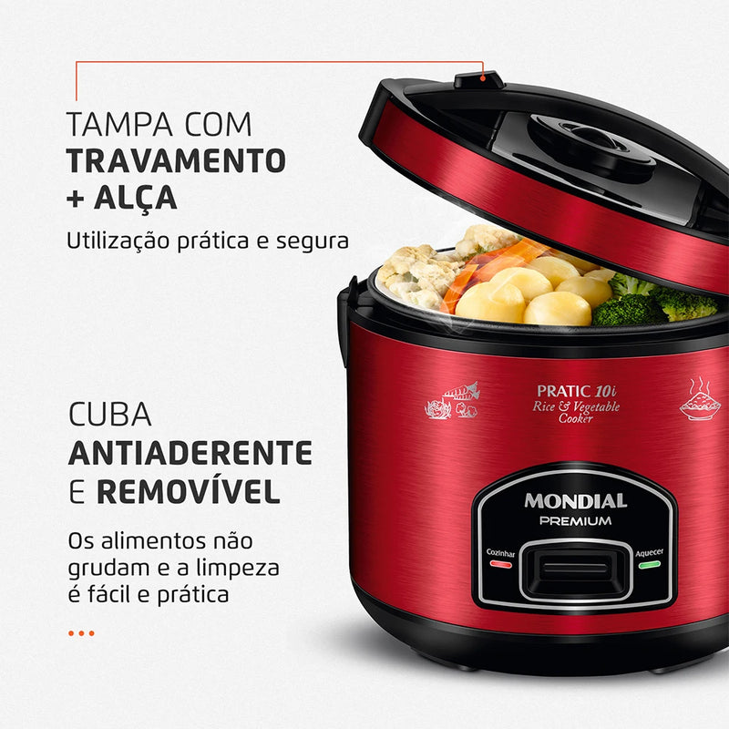 Produto Original Elétrico Mondial Pratic Premium 10 Litros PE-46-10X Panela 220V