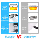 Marmita Aquecedora de Alimentos de 80W Portátil,Recipiente de 1,8L