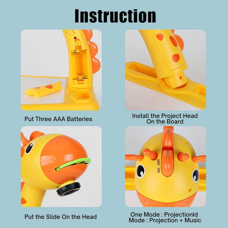 Mesa Projector LED Board da Girafa ,Mesa Educacional Para Crianças.