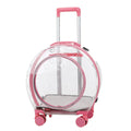 Mala de rolamento Transparente Para Pet,Trolley Case Para Gato e Cachorro,Travel Box, Stroller, Acessórios de moda
