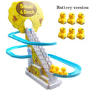Pista Corrediça Elétrica,Brinquedo Para Meninos ou Meninas,os Patos Sobem as Escadas,Brinquedo do Bebê,Luzes LED,Música,Montanha Russa.