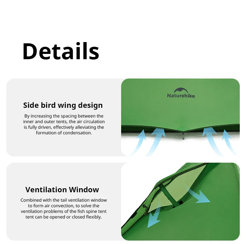 Barraca de Camping,Tenda para 2 Pessoas Ultraleve 20D para Acampamento,Pescas, à Prova D'água.