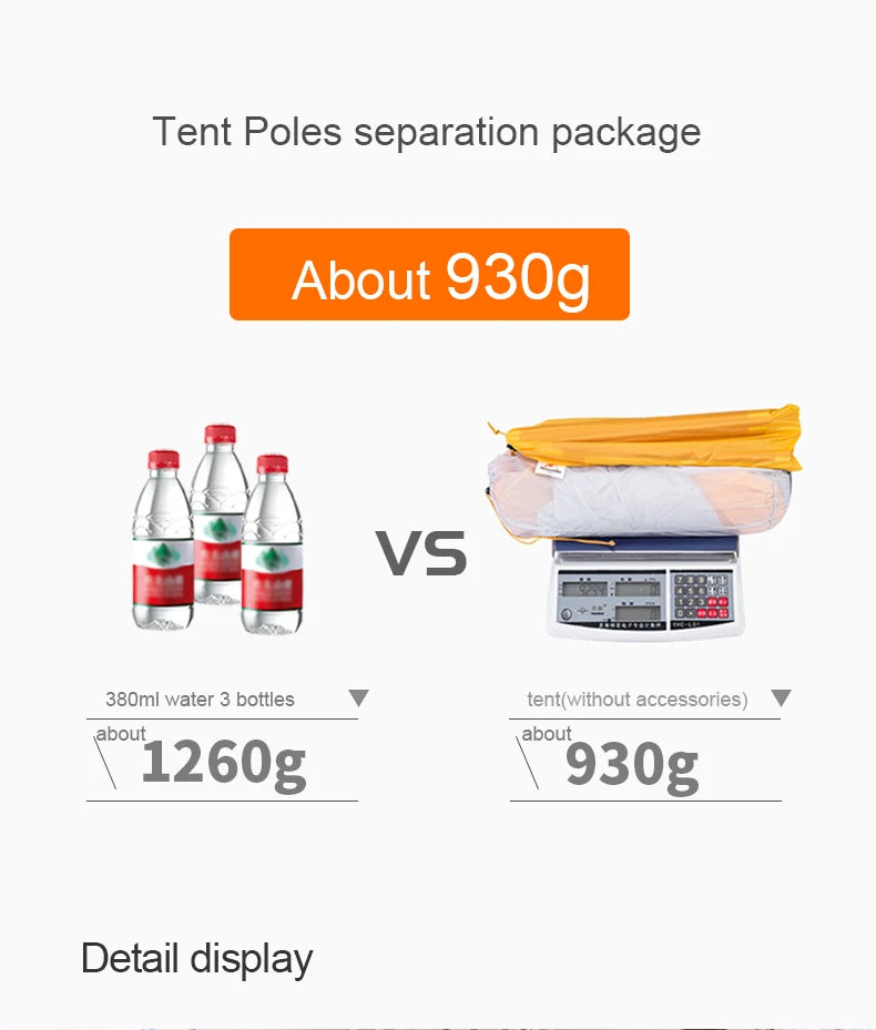 Barraca de Camping,Tenda para 2 Pessoas Ultraleve 20D para Acampamento,Pescas, à Prova D'água.