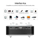 Mini Projetor Home Theater Portátil 3D,Vídeo LED, Projetor de Laser Beamer 4K 1080P Via HD,Port Smart,TV BOX