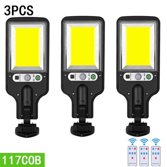 Luzes LED,Carregamento ao Ar Livre,IP65 à Prova D`Água,Com 3 Modo,Sensor De Movimento,Iluminação Sem Gastar Energia Elétrica,Luz da Energia Solar Para Clarear Seu Jardim.