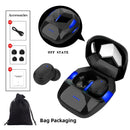 Estéreo fones de ouvido sem fio 5.1 bluetooth esportes ao ar livre com carregamento bin exibição de energia controle toque fones