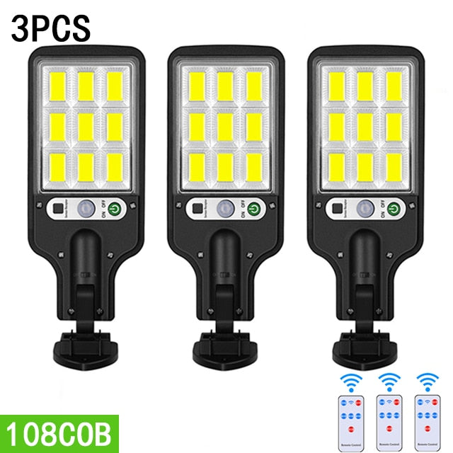 Luzes LED,Carregamento ao Ar Livre,IP65 à Prova D`Água,Com 3 Modo,Sensor De Movimento,Iluminação Sem Gastar Energia Elétrica,Luz da Energia Solar Para Clarear Seu Jardim.