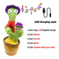 Cacto Falante é o Brinquedo em Forma De Planta que Dança e Imita a Fala da Criança,Carregamento USB.