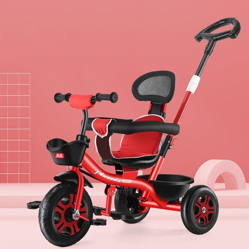 Carrinho de Bebê Triciclo Infantil, Bicicleta Leve, Caminhada, 3 Rodas, 1-3-6 Anos de Idade, Entrega Rápida