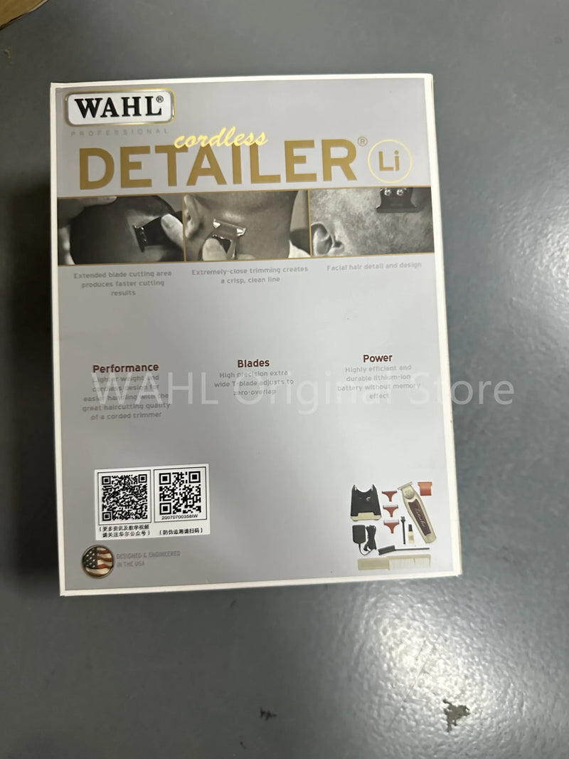 Máquina Oficial Wahl 8171 Profissional 5 Estrelas Sem Fio Detailer, Aparador de Cabelo Extra ,Máquina de Cortar Cabelo Com Suporte de Carregamento.