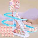 Pista Corrediça Elétrica,Brinquedo Para Meninos ou Meninas,os Patos Sobem as Escadas,Brinquedo do Bebê,Luzes LED,Música,Montanha Russa.