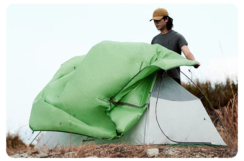 Barraca de Camping,Tenda para 2 Pessoas Ultraleve 20D para Acampamento,Pescas, à Prova D'água.