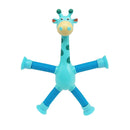 Girafa Ventosa Pop Tubos para Crianças, Telescópica Girafa Fidget Brinquedos,Fole sensorial, Anti-Stress Squeeze Toy, alívio do estresse