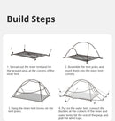 Barraca de Camping,Tenda para 2 Pessoas Ultraleve 20D para Acampamento,Pescas, à Prova D'água.