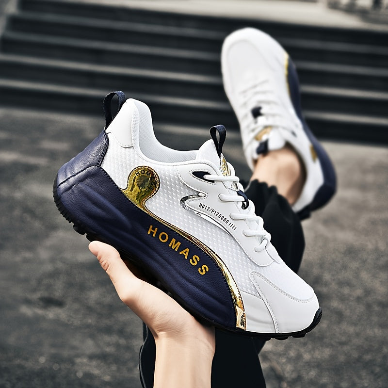 Tênis esportivos masculinos confortáveis e casuais, com cadarço e mesh, respiráveis e leves para atividades físicas indoor e Outdoor Fitness