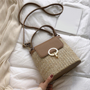 Bolsa Estilo Sacos de Palha Pequena,Bolsas de Viagem de Ombro Feminino.