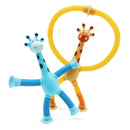 Girafa Ventosa Pop Tubos para Crianças, Telescópica Girafa Fidget Brinquedos,Fole sensorial, Anti-Stress Squeeze Toy, alívio do estresse