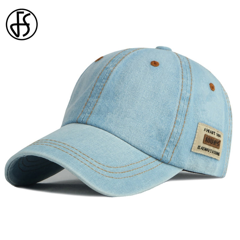 Bonés De Beisebol Para As Mulheres Streetwear Breathbale Snapback Pai Chapéus
FS 2023 Nova Alta Qualidade Céu Azul Homens Denim Cap Lavado Verão Bonés De Beisebol