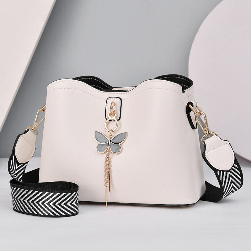 Bolsa de Designer de Borboleta e de Couro,Crossbody Feminino, Bolsa de Ombro.